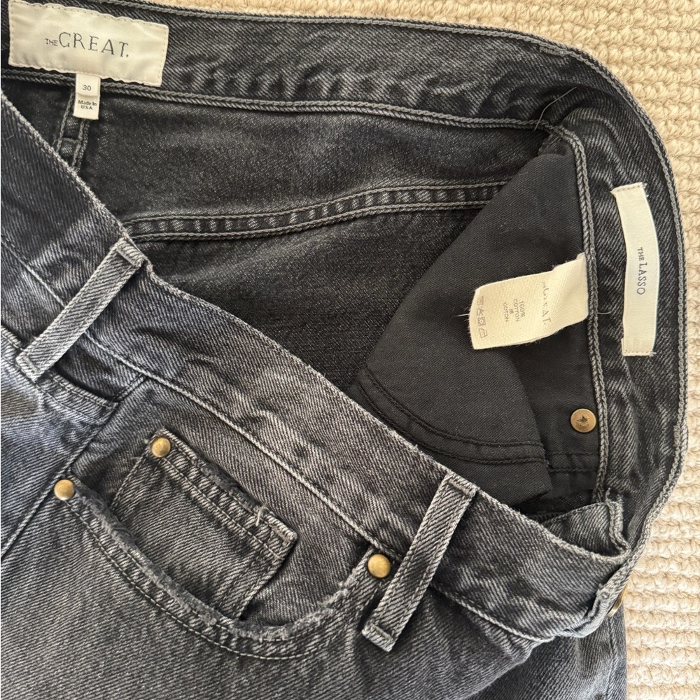 THE GREAT THE LASSO dark grey jeans - Picture 4 of 4